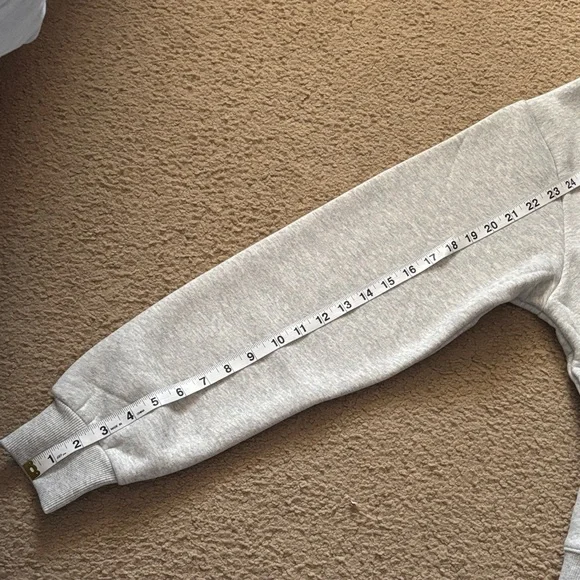 NWT Parke Classic Gray Embossed Mockneck Sweatshirt Size S/M - Picture 10 of 12